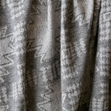 Wholesale Jacquard Patterned Cotton Blend Throw, Grey Aztec