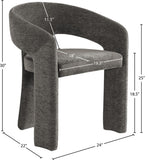 Rendition Fabric Dining Chair - Contemporary Curved Design for Modern Homes and Elegant Spaces