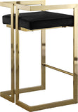 Ezra Velvet Counter Stool Set of 2 - Modern Design with Chrome Base for Stylish Home Bar Decor