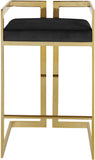 Ezra Velvet Counter Stool Set of 2 - Modern Design with Chrome Base for Stylish Home Bar Decor