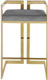 Ezra Velvet Counter Stool Set of 2 - Modern Design with Chrome Base for Stylish Home Bar Decor