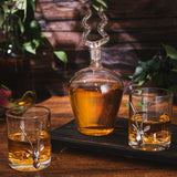 Stag Antler Whiskey Decanter Set 8.5" H, 750ml