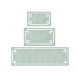 Wholesale High Pile Bordered Bathroom Rug, Seafoam Green