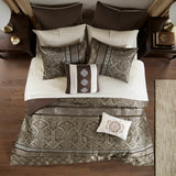 16-Piece Medallion Comforter Set with 2 Sheet Sets, Brown