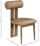 Dario Dining Chairs - Set of 2 Contemporary Vegan Leather Design with Comfort and Style