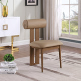 Dario Dining Chairs - Set of 2 Contemporary Vegan Leather Design with Comfort and Style