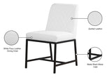 Bryce Contemporary Dining Chair Set - Stylish Quilted Design with Comfortable Cushions and Metal Frame