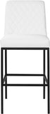 Bryce Contemporary Dining Stool Set - Stylish Quilted Design with Comfort & Sturdy Metal Support