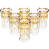 Gold Moroccan Glasses Artisan Hand-Made Multipurpose 220 ml