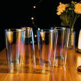 Shot in the Pint Glass, Take a Shot Funny Beer Glass/Mug 4-Set 7"H