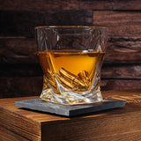 Luxurious Bar Gift Set - 2 Whiskey Glasses + 10 Bullets