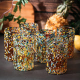Hand Blown Mexican Drinking Glasses – Set of 6 (Confetti)