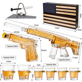 AR15 Whiskey Gun Decanter Flag Set - 1000ml Rifle & Pistol Set