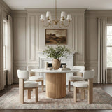Atelier - Vegan Leather Upholstered Dining Chair (Set of 2) - Painted Natural Frame