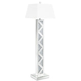 Carmen 65-inch Empire Mirrored Acrylic Floor Lamp Silver