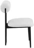 Dario Dining Chairs - Set of 2 Contemporary Boucle Upholstered Chairs with Stylish Black Frames