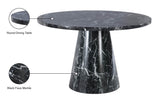 Omni Contemporary 48-Inch Round Dining Table with Realistic Faux Marble Finish for Modern Homes
