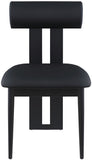 Dario Vegan Leather Dining Chairs - Set of 2, Contemporary Comfort with Stylish Walnut Frame