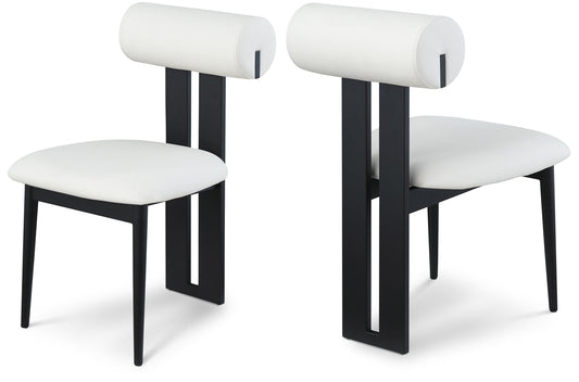 Dario Dining Chair Pair – Contemporary Vegan Leather Design with Comfort & Durability for Modern Homes