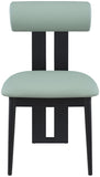 Dario Vegan Leather Dining Chairs - Set of 2, Contemporary Comfort with Stylish Walnut Frame