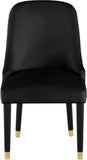 Omni Contemporary Dining Chair Set - Elegant Velvet Upholstery with Gold-Tipped Legs for Comfort