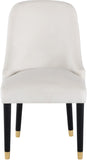 Omni Contemporary Dining Chair Set - Elegant Velvet Upholstery with Gold-Tipped Legs for Comfort