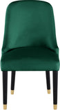 Omni Contemporary Dining Chair Set - Elegant Velvet Upholstery with Gold-Tipped Legs for Comfort