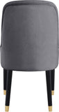 Omni Contemporary Dining Chair Set - Elegant Velvet Upholstery with Gold-Tipped Legs for Comfort