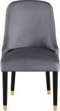 Omni Contemporary Dining Chair Set - Elegant Velvet Upholstery with Gold-Tipped Legs for Comfort