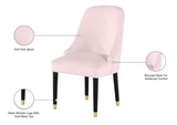 Omni Contemporary Dining Chair Set - Elegant Velvet Upholstery with Gold-Tipped Legs for Comfort