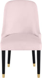 Omni Contemporary Dining Chair Set - Elegant Velvet Upholstery with Gold-Tipped Legs for Comfort