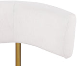 Rivage Dining Chair Set of 2 - Elegant Linen Upholstery with Brushed Gold Frame for Stylish Dining