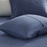Navy Solid Farmhouse Reversible Quilt Set