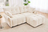 CHARLOTTE 78" 2-Seater Sofa with 1 Ottoman
