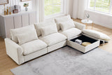 PERTH 122" 3-Seater Sofa with 1 ottoman