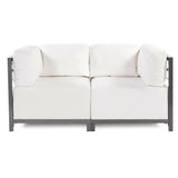 Axis Corner Chair Atlantis White Titanium Frame