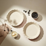 Kook Ceramic Deep Pie Dish 9 Inch Wave Edge
