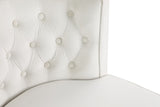 Perry Contemporary Dining Chair Set of 2 - Plush Comfort with Elegant Button Tufting & Gold Accents