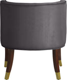 Perry Contemporary Dining Chair Set of 2 - Plush Comfort with Elegant Button Tufting & Gold Accents