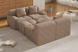 NEXO 135" 4-Seater Sofa with 2 Ottomans