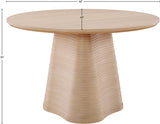 Bernada Dining Table - Elegant Mid-Century Design with Fluted Base for Stylish Gatherings