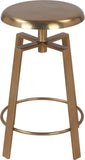 Lang Adjustable Contemporary Counter/Bar Stool in Elegant Gold Finish for Versatile Spaces