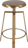 Lang Adjustable Contemporary Counter/Bar Stool in Elegant Gold Finish for Versatile Spaces