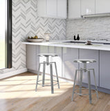 Lang Adjustable Contemporary Counter/Bar Stool in Elegant Gold Finish for Versatile Spaces