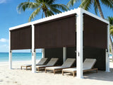 Solar Crank Outdoor Roller Shade with Teslin, No Cassette