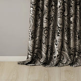 Wholesale Paisley Jacquard Window Panel Pair (2), Black