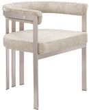 Marcello Dining Chair Set of 2 - Contemporary Velvet Seating with Durable Chrome Frame for Modern Homes