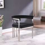 Marcello Dining Chair Set of 2 - Contemporary Velvet Seating with Durable Chrome Frame for Modern Homes