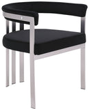 Marcello Dining Chair Set of 2 - Contemporary Velvet Seating with Durable Chrome Frame for Modern Homes