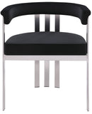 Marcello Dining Chair Set of 2 - Contemporary Velvet Seating with Durable Chrome Frame for Modern Homes